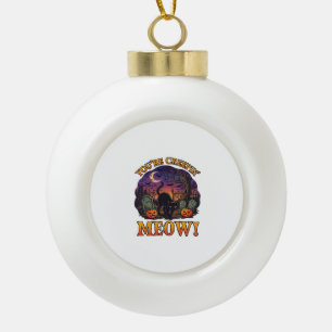 Du machst mir Angst Halloween schwarze Katze Kürbi Keramik Kugel-Ornament