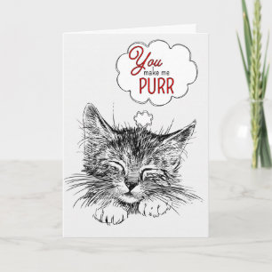 Du machst mir eine rote Valentinerkatze Feiertagskarte