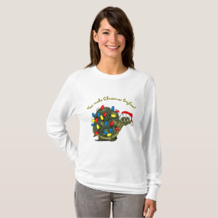 Du machst Weihnachten heller! Cartoon Turtle T-Shirt