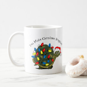 Du machst Weihnachten heller! Turtle Coffee Tasse