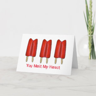 Du magst meinen herzerroten Popsikel Valentinstag Feiertagskarte
