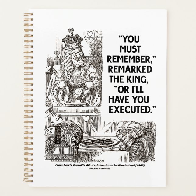 Du musst dich daran erinnern, oder ich lasse dich  planer (Vorderseite)