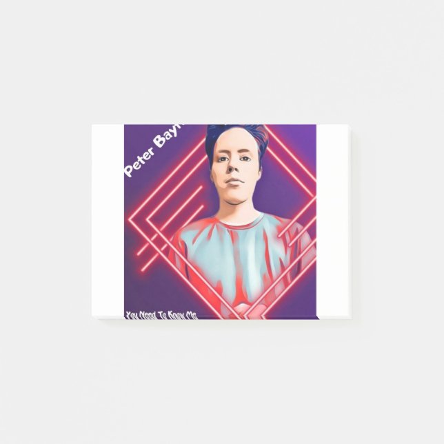 Du musst mich kennen post-it klebezettel (Vorderseite)