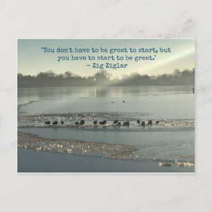 Du musst nicht großartig sein postkarte