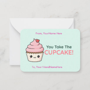 Du nimmst die Cupcake süße Klassenzimmer Valentins Mitteilungskarte