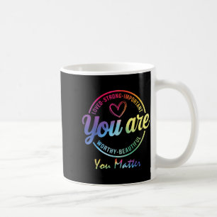 Du Psychische Gesundheit Awareness Tie Dye Berater Kaffeetasse