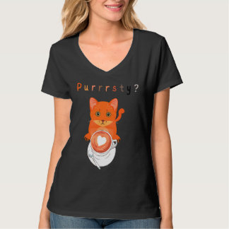Du Purrrsty Katzen Katze Spaß Katze Grafik Pullove T-Shirt