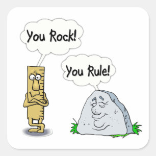 Du Rock, du regierst Quadratischer Aufkleber