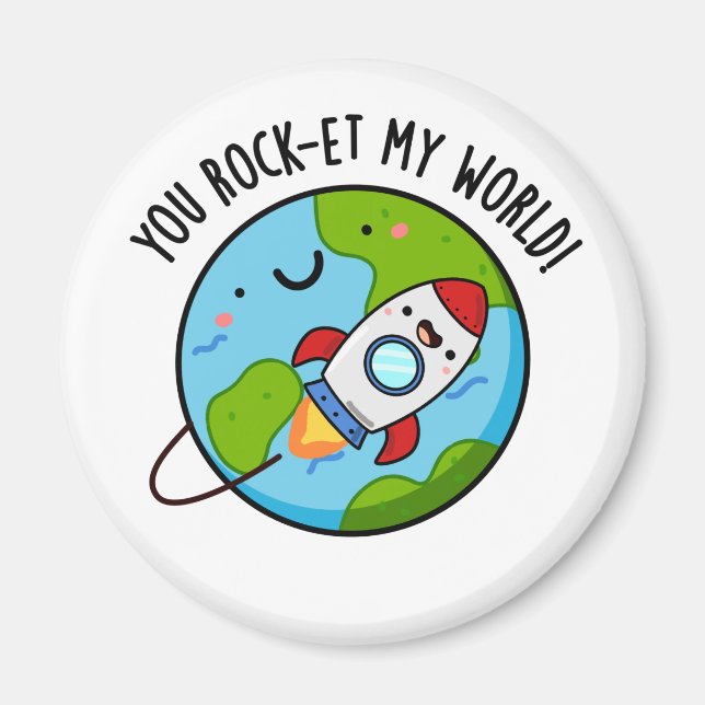 Du Rock et my World Funny Rocket Pub Magnet (Vorne)