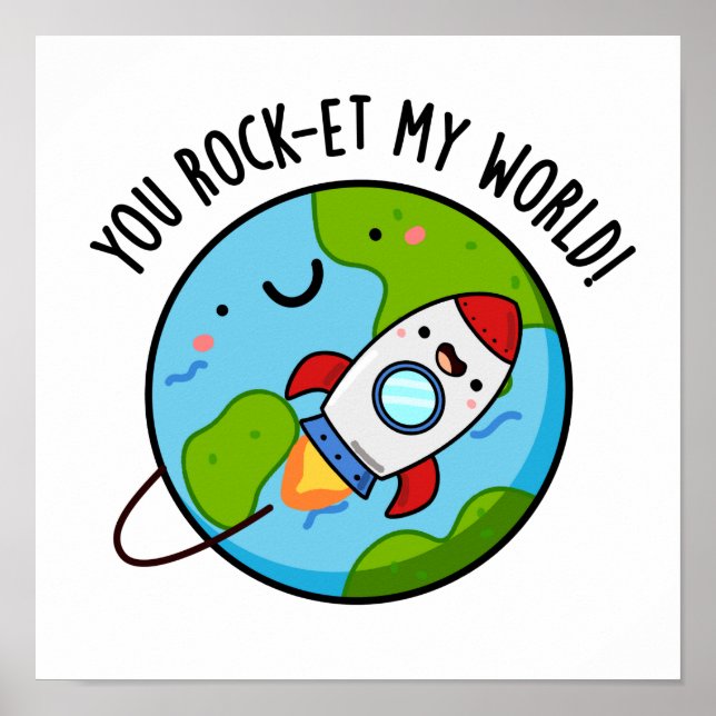 Du Rock et my World Funny Rocket Pub Poster (Vorne)