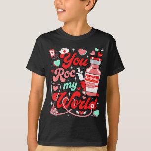 Du rockst meine Welt Krankenpfleger Valentinstag E T-Shirt