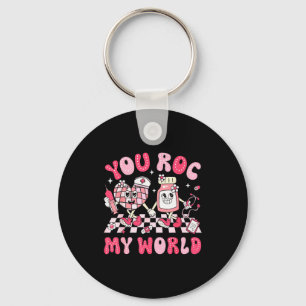 Du rockst meine Welt Krankenschwester Valentinstag Schlüsselanhänger
