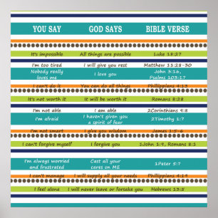 DU SAGST GOD SAGT Inspirationspressen der Bibel Poster