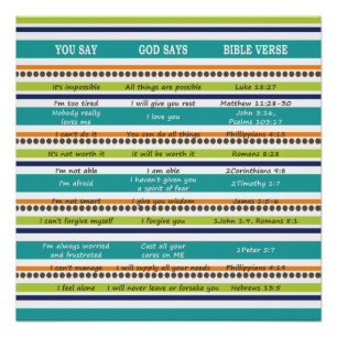 "Du sagst/Gott sagt" Inspirationsbibliotheken Poster