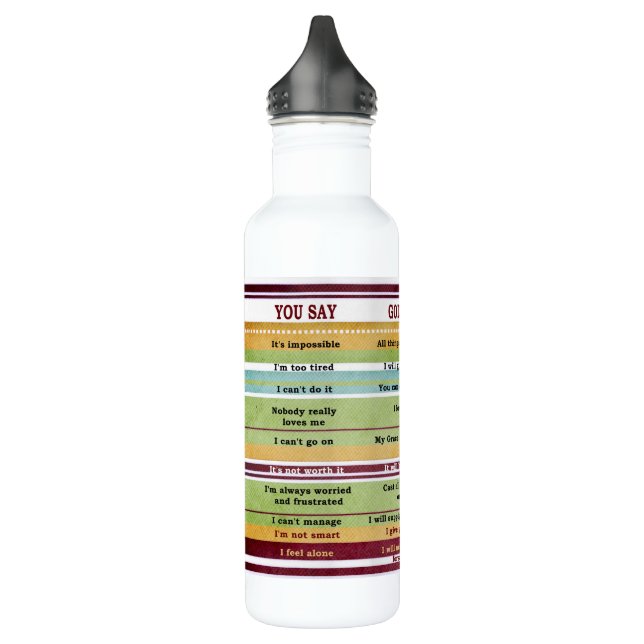 "Du sagst/Gott sagt" Inspirationsbibliotheken Trinkflasche (Links)