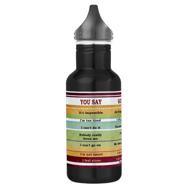 "Du sagst/Gott sagt" Inspirationsbibliotheken Trinkflasche (Links)