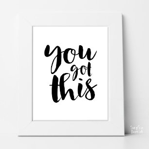 "Du Schaffst Das" - Fette Minimalistische Motivati Poster