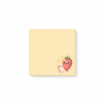 Du schaffst das! Fröhliche Erdbeer-Post-It-Notizen