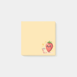 Du schaffst das! Fröhliche Erdbeer-Post-It-Notizen Post-it Klebezettel