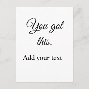 Du schaffst das füge deinen Text Bild individuelle Postkarte