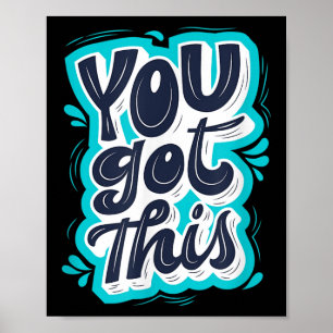 Du Schaffst Das Inspirierende Motivationszitat Poster