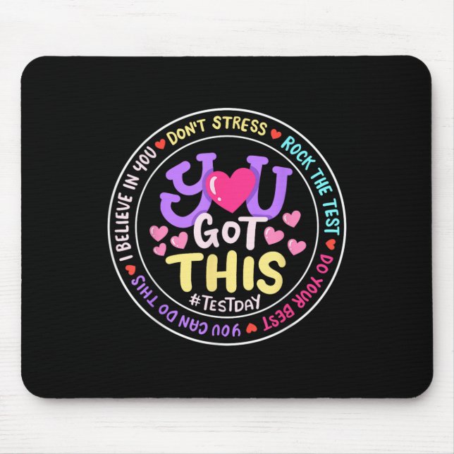 Du Schaffst Das Kein Stress Mach Deinen Motivation Mousepad (Vorne)