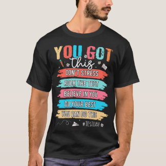 Du Schaffst Das Kein Stress Rock The Test Testtag T-Shirt