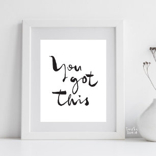 Du schaffst das Minimalistische Motivierende Inspi Poster