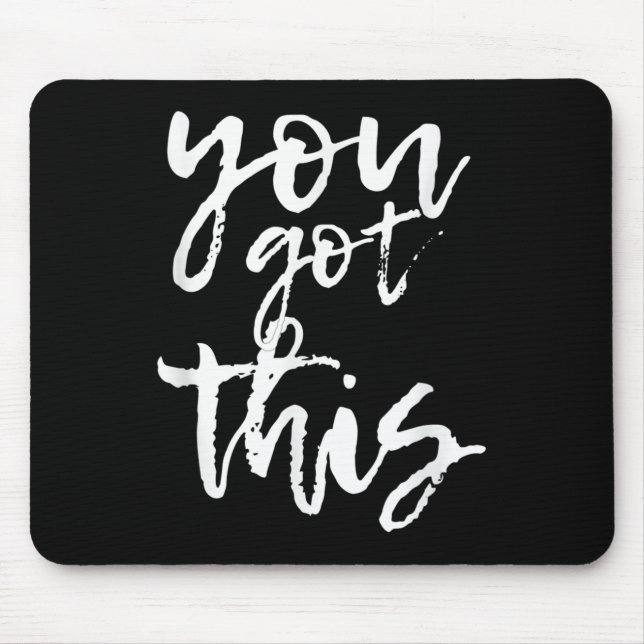 Du Schaffst Das Motivierend Und Positiv  Mousepad (Vorne)