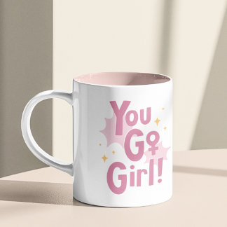 Du schaffst das Rosa Tasse | Inspirierende Kaffeet