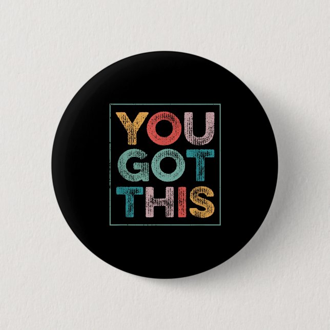 Du Schaffst Das Sagen Cool Motivierender Spruch  Button (Vorderseite)