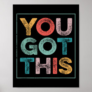Du Schaffst Das Sagen Cool Motivierender Spruch Poster