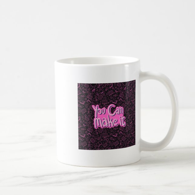 Du Schaffst Es Aufkleber  Kaffeetasse (Rechts)