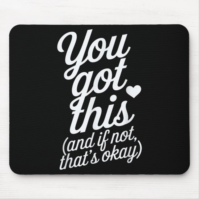Du Schaffst Es Motivationszitat Design  Mousepad (Vorne)