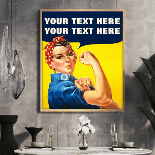 Du schaffst es Rosie The Riveter Feministin Poster