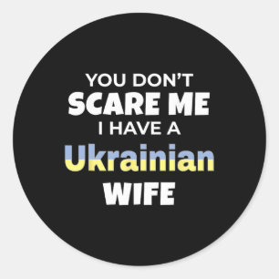 Du schreckst mich nicht, ich habe eine ukrainische runder aufkleber