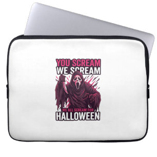 Du schreist wir Halloween Ghostface blutiges Messe Laptopschutzhülle