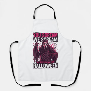 Du schreist wir Halloween Ghostface blutiges Messe Schürze