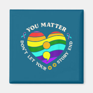 Du Selbstmordpräventions-Bewusstsein Regenbogen-He Magnet