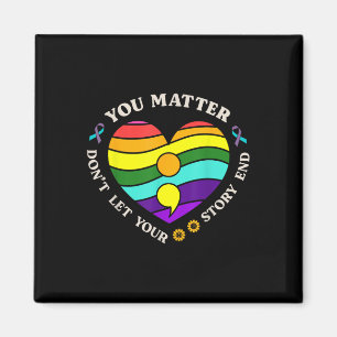 Du Selbstmordpräventions-Bewusstsein Regenbogen-He Magnet
