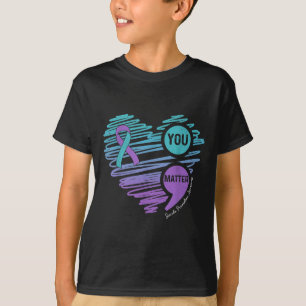 Du Selbstmordpräventionsbewusstsein Semikolon Unte T-Shirt