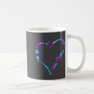 Du Semikolon Herz - Suizidbewusstsein Kaffeetasse