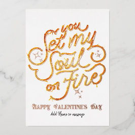 Du Set mein Soul zum Valentinstag. Folien Feiertagskarte