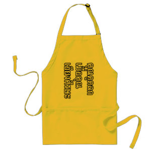 Du siehst lustig aus, wenn du mit Kopf gedrehte Se Schürze