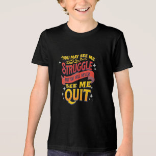 Du siehst mich kämpfen, aber du wirst mich nie seh Tri-Blend shirt