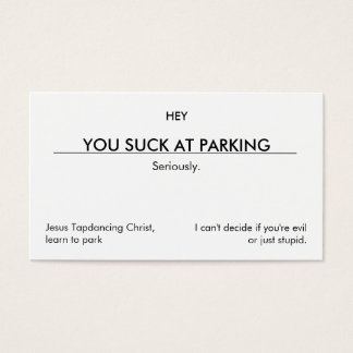 Du sind zum Kotzen am Parkplatz. (saubere, anpassb