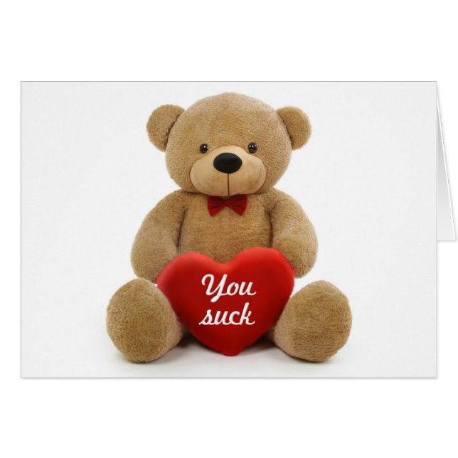 "Du Sind zum Kotzen" Teddybär (Vorderseite (Horizontal))