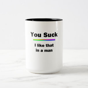 Du Sind zum Kotzen Zweifarbige Tasse