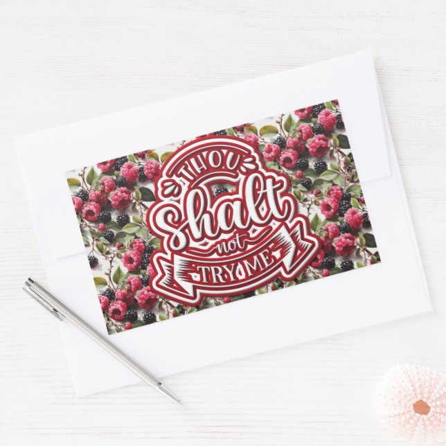 Du sollst mich nicht lustig machen rechteckiger aufkleber (Umschlag)