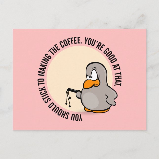 Du solltest dich an den Kaffee halten Postkarte (Vorderseite)